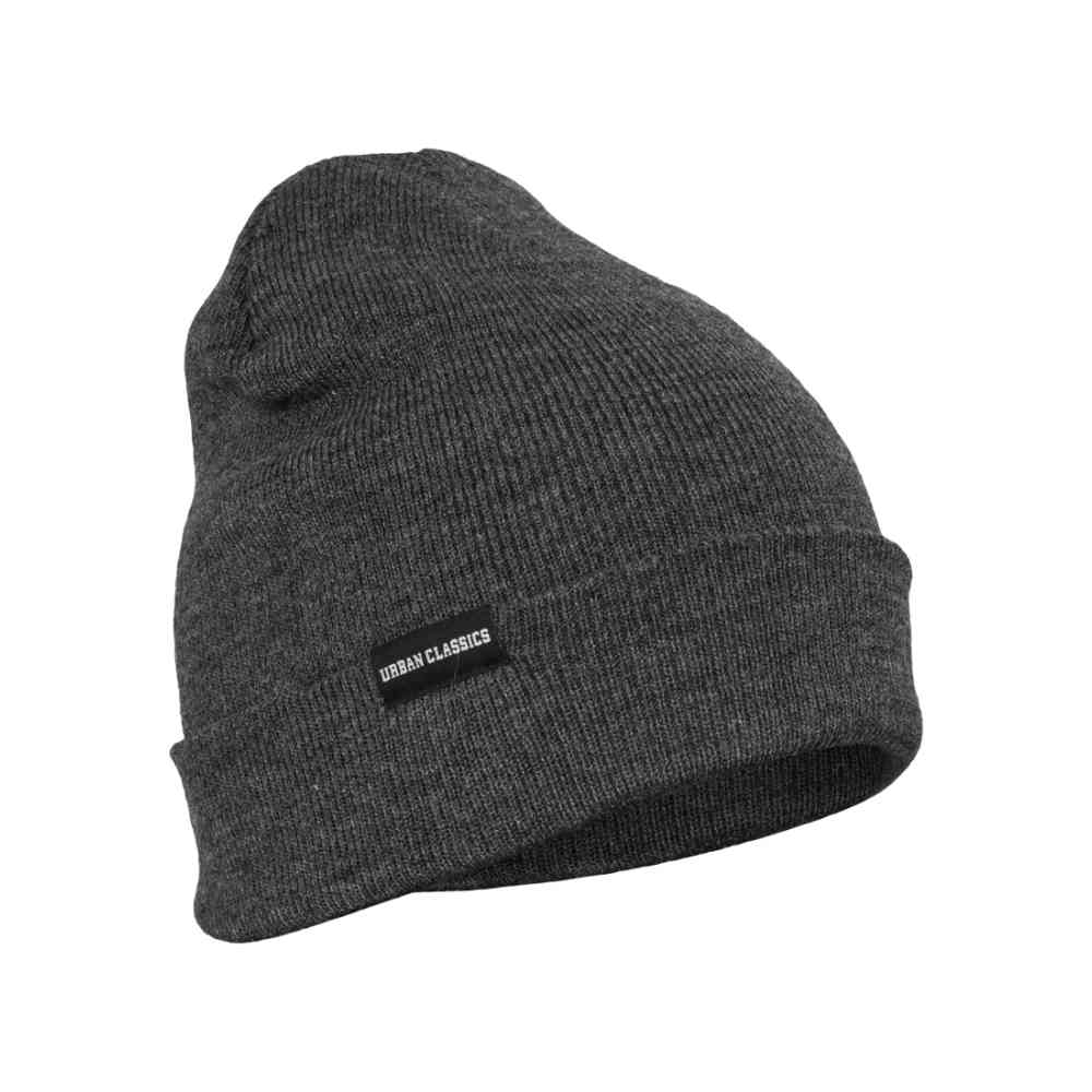 Urban Classics - Basic Flap Mütze Beanie - Grau